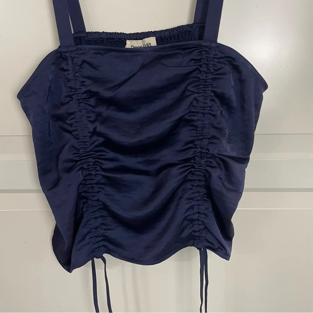 Open Edit ruched satin crop top 11984